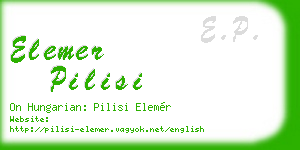 elemer pilisi business card